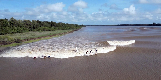 ¡Una ola única en el Amazonas!